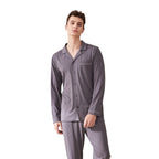 Solid colored Modal men's and women's home wear couple pajamas 060