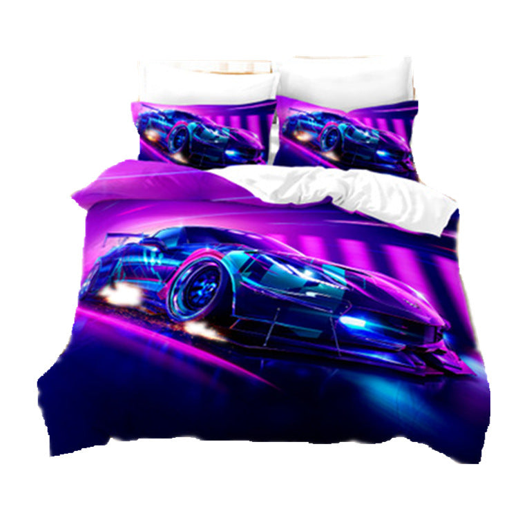 3D Sports Car Cross-Border Home Textiles Three-Piece Bedding Set Four-Piece Bedding Set 242