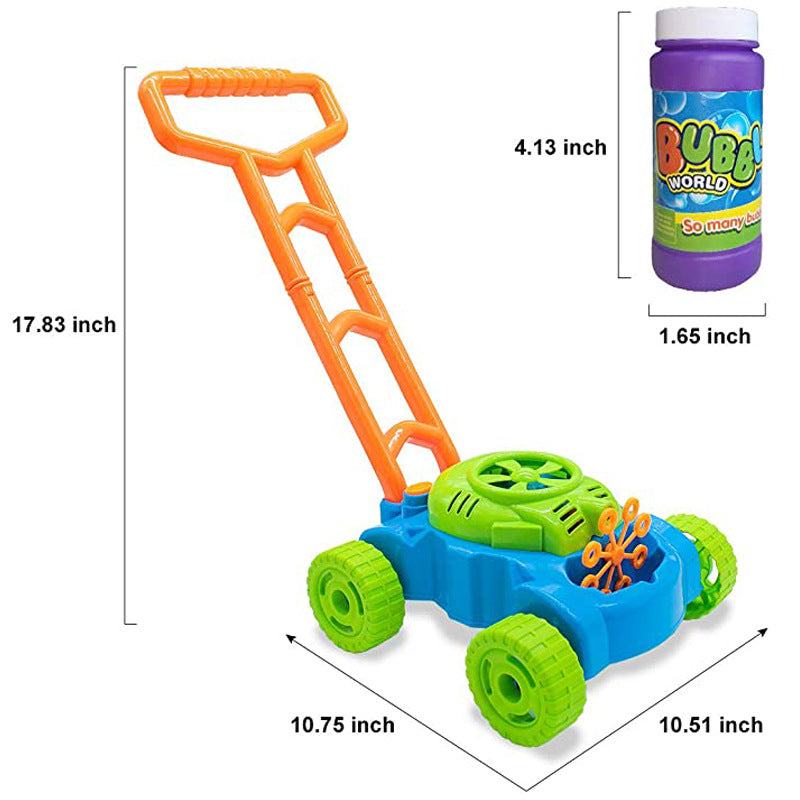 Hand pushed Bubble Machine, Electric Bubble Blowing Weeding Machine Toy 233