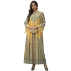 Muslim women's Abaya robe embroidered dress 088