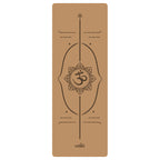 Widened and thickened natural rubber gymnastics mat with printed body position lines 016