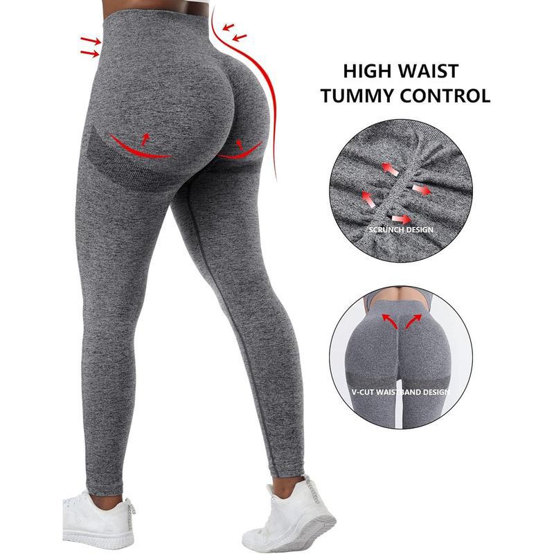 4 Piece Butt Lifting Workout Leggings for Women Seams Gym 430