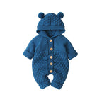 Autumn children's three-dimensional woolen ball hooded knitted jacket 078