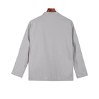 Men's loose and simple solid color small suit long sleeved jacket 083