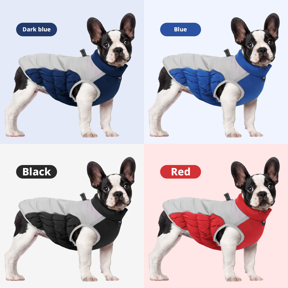 Pet clothing for autumn and winter, warm and reflective. Waterproof, windproof, thick dog clothing 332