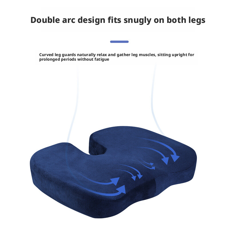 Slow rebound memory foam U-shaped seat cushion for office, car, and maternity use 448