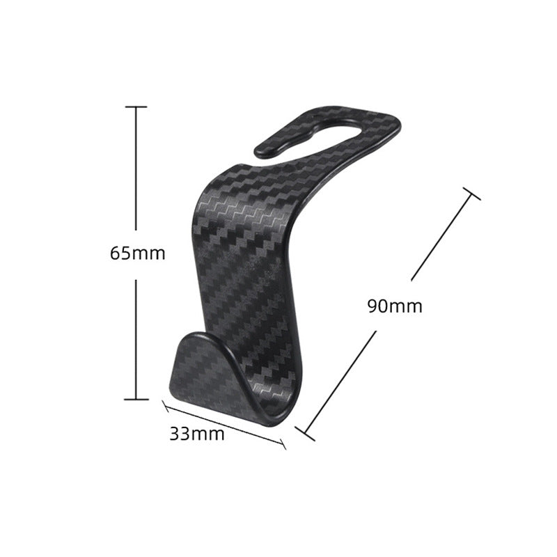 Car mounted multifunctional headrest seat, hidden rear seat storage hook, carbon fiber pattern 358