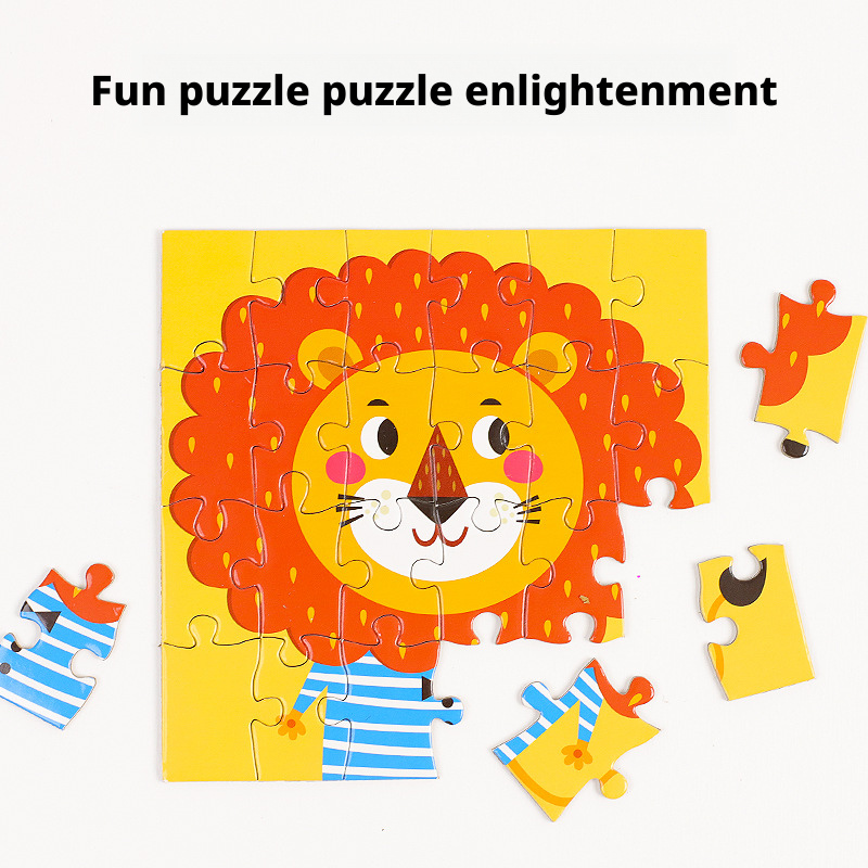 Cartoon Boxed Puzzle Set for Children Animal Cartoon Educational Flat Puzzle Set 030