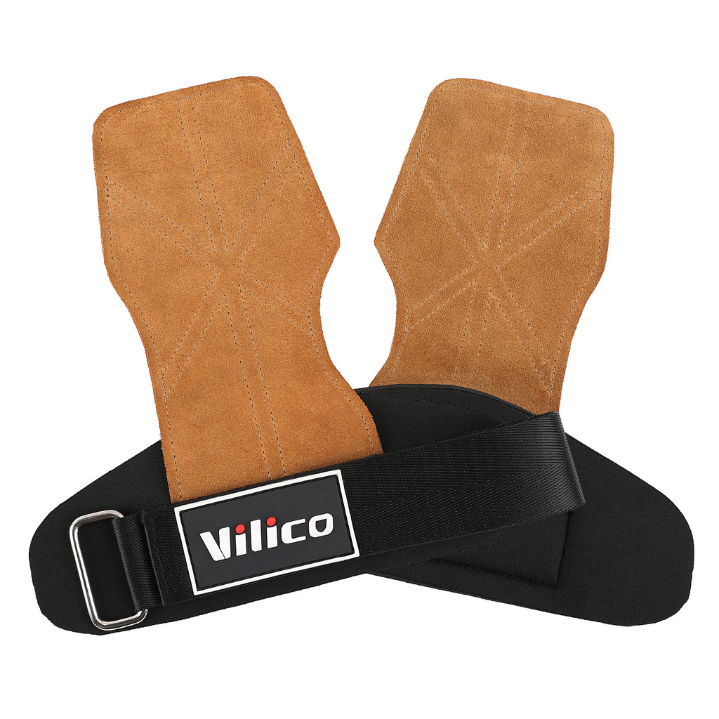 Sports, fitness, anti slip, palm protection, anti cocoon, pull up, male weightlifting, hard pull cowhide, four finger palm protection 407