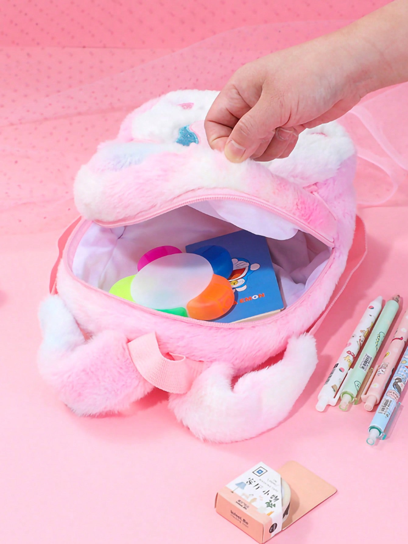 Plush unicorn cartoon children's backpack backpack 202