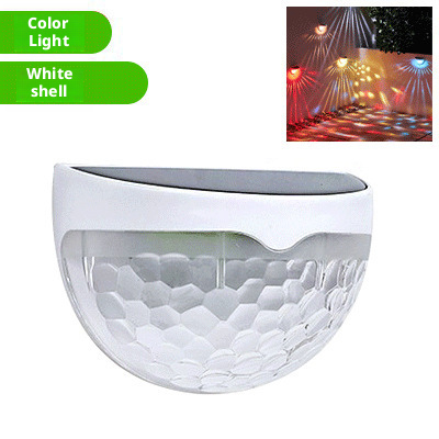 Solar powered semi-circular fence light, outdoor dedicated wall light 037