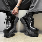 Workwear shoes with thick soles for height increase and wide-toed design 116