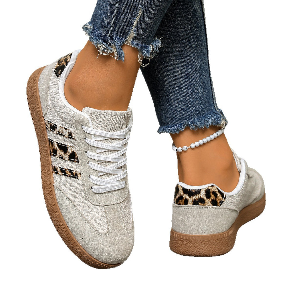 Leopard print plus size casual board shoes 100