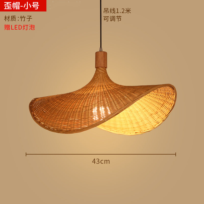 Bamboo woven lanterns and pendant lights, new Chinese style, bamboo art lights for restaurants and shops, commercial use 599