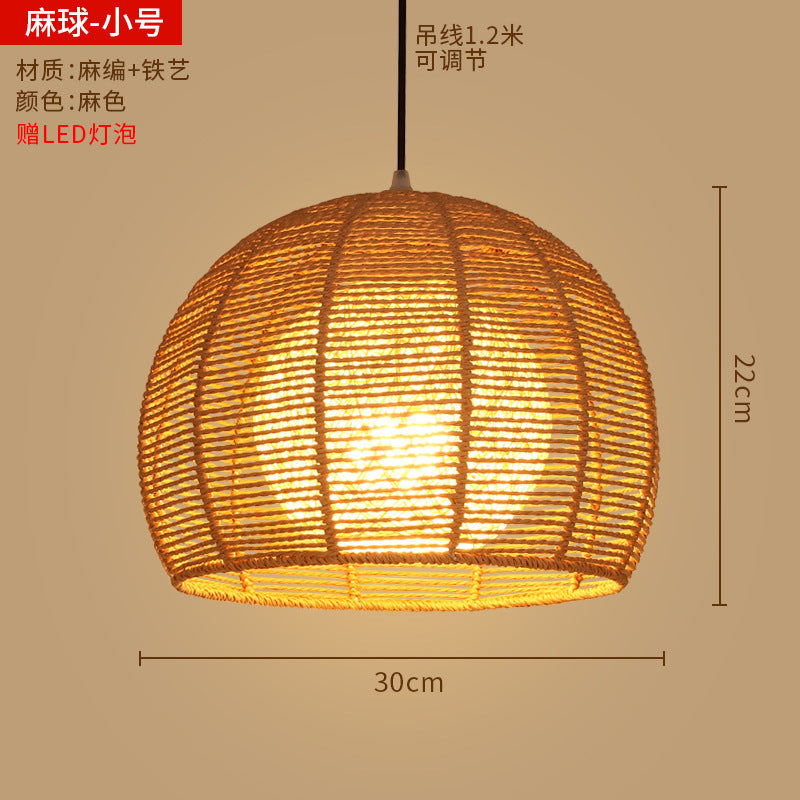 Bamboo woven lanterns and pendant lights, new Chinese style, bamboo art lights for restaurants and shops, commercial use 599