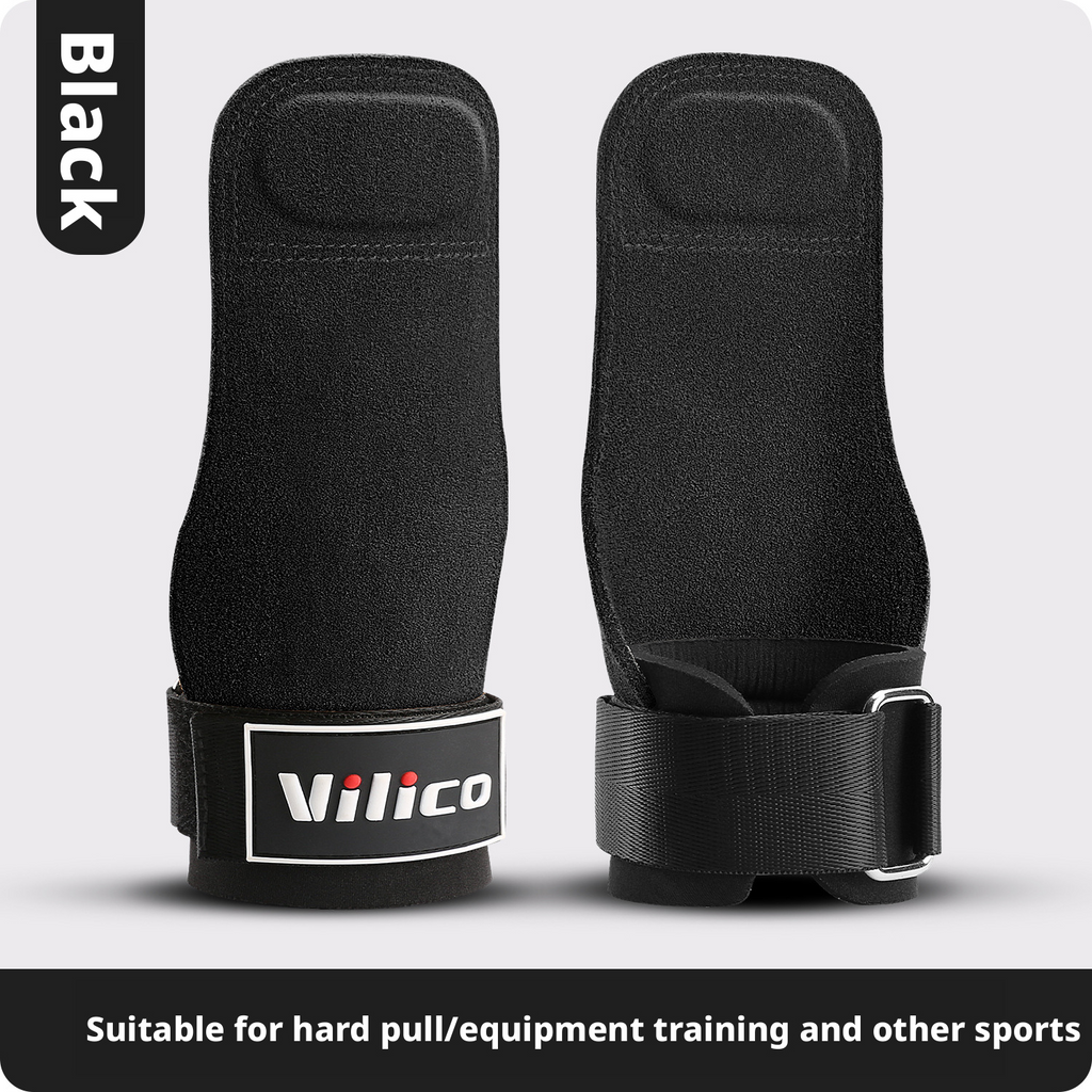 Sports, fitness, anti slip, palm protection, anti cocoon, pull up, male weightlifting, hard pull cowhide, four finger palm protection 407