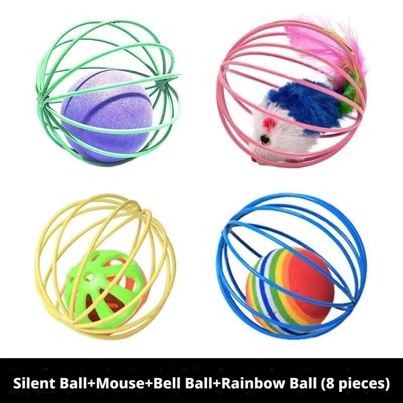 Cat toy cage, mouse cage, feather tail, mouse, scratch resistant, bite resistant 224