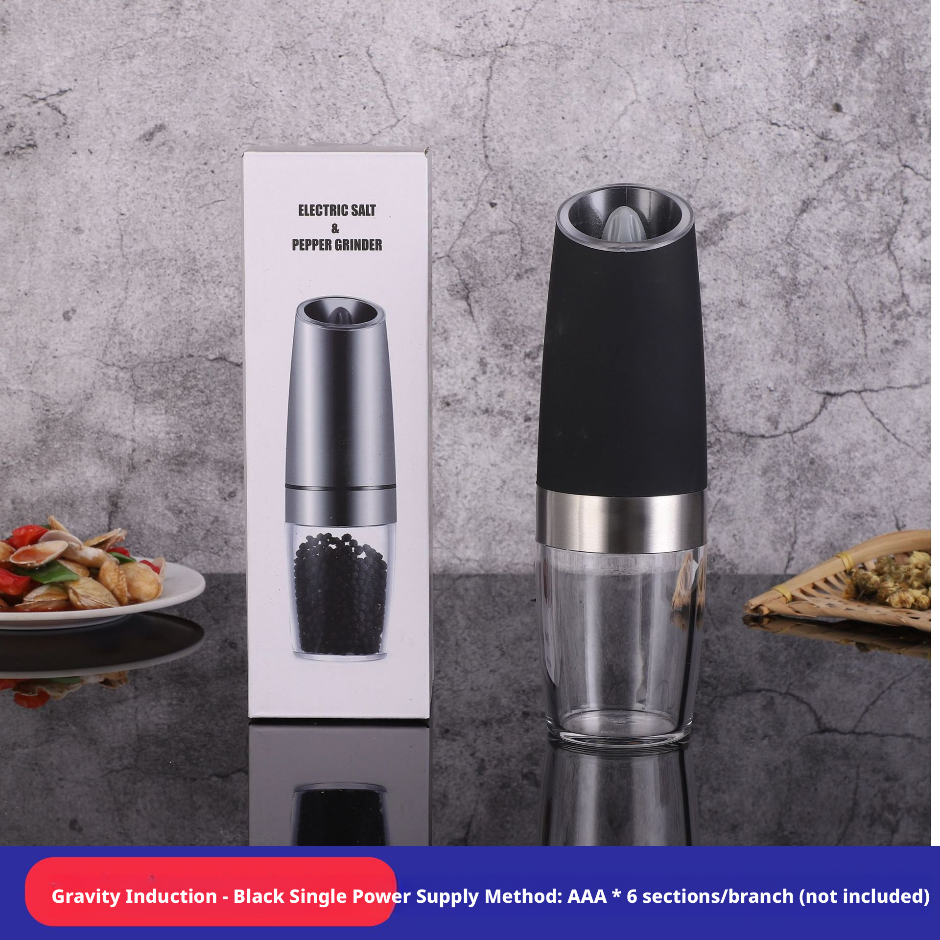 Electric pepper grinder and sea salt grinder 165