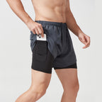 Sports shorts men's running marathon track and field loose three quarter pants 066