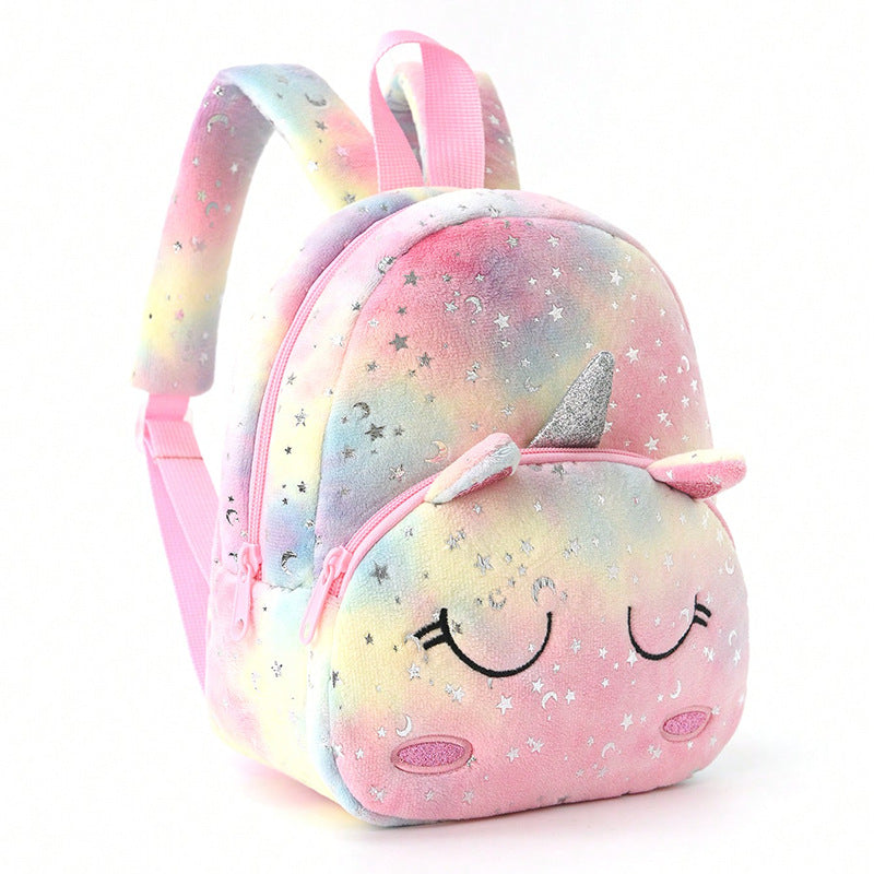 Plush unicorn cartoon children's backpack backpack 202