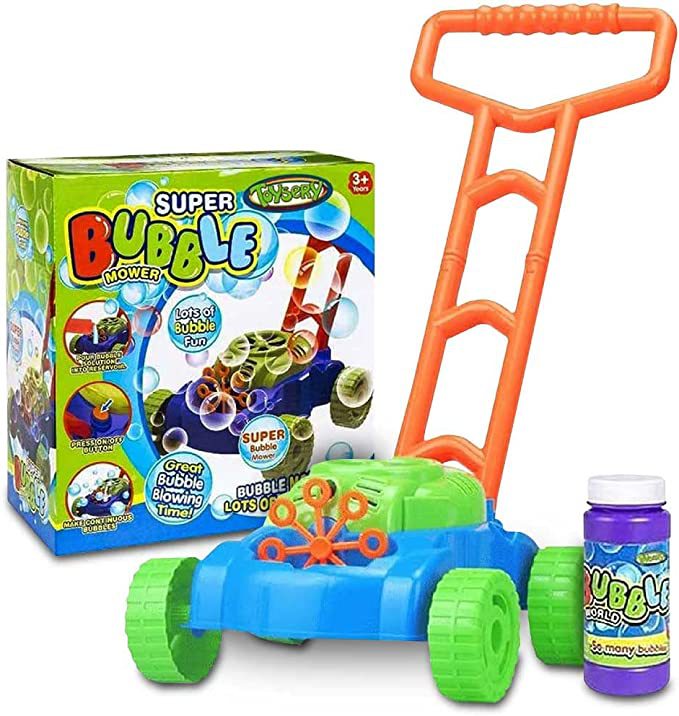 Hand pushed Bubble Machine, Electric Bubble Blowing Weeding Machine Toy 233