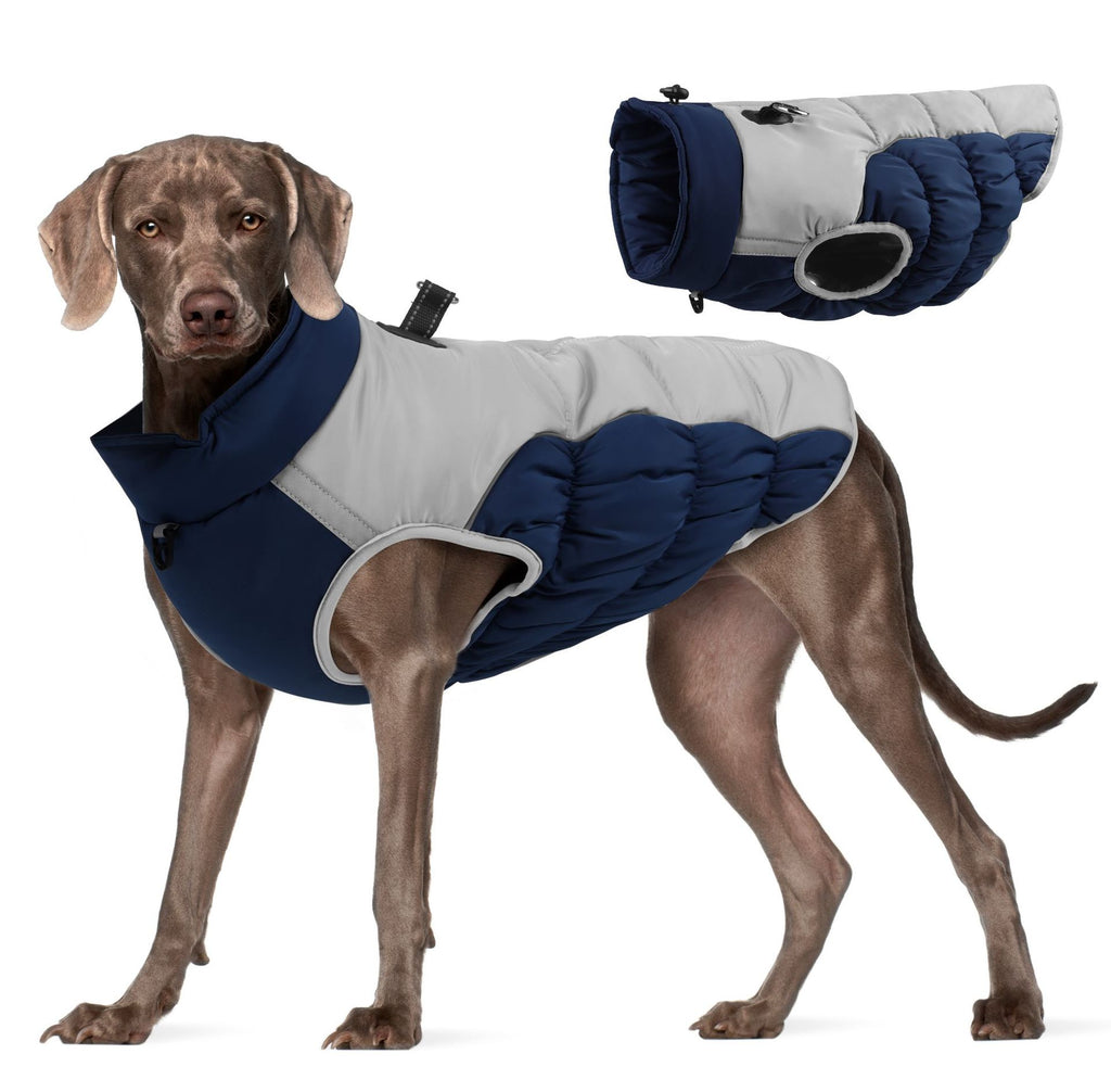 Pet clothing for autumn and winter, warm and reflective. Waterproof, windproof, thick dog clothing 332