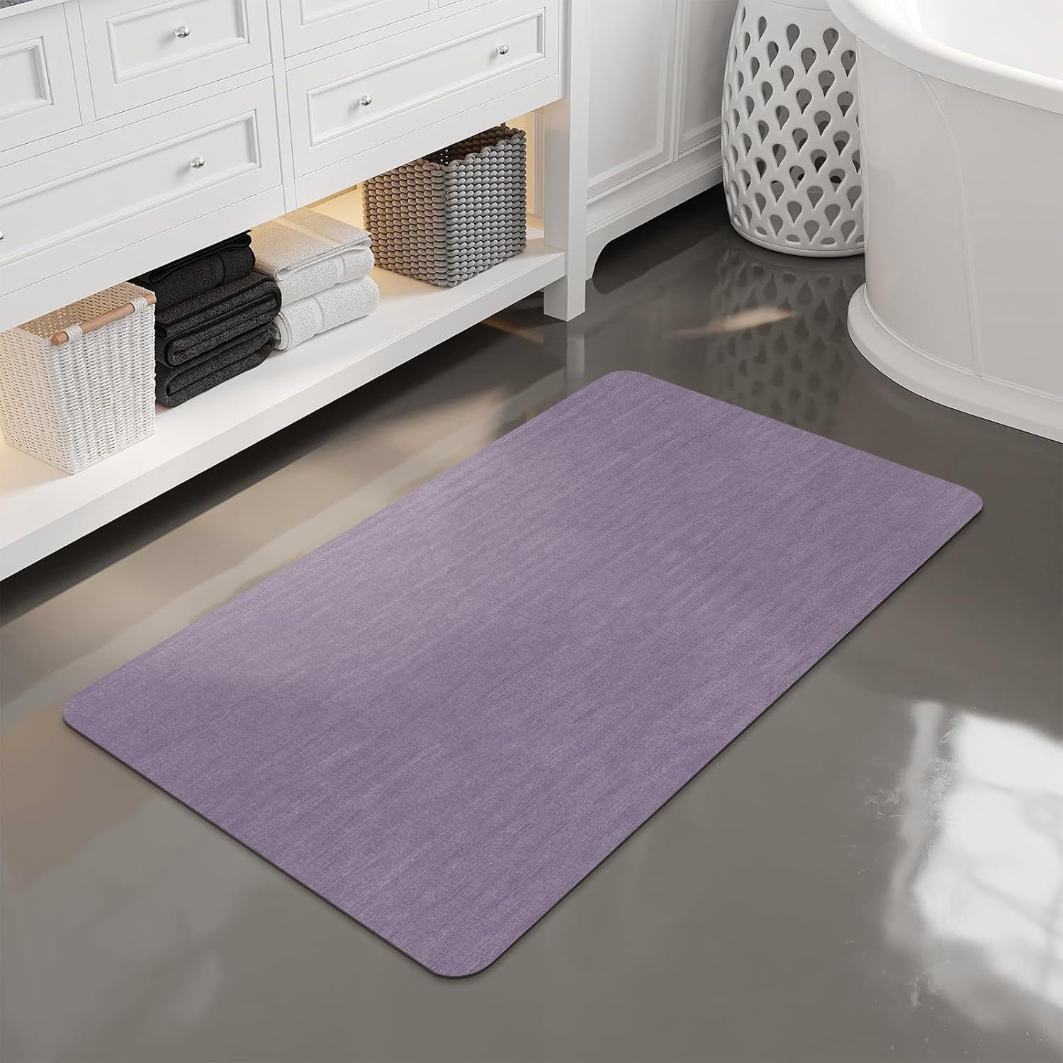 Soft diatomaceous earth absorbent mat  toilet door anti-slip quick-drying mat 018