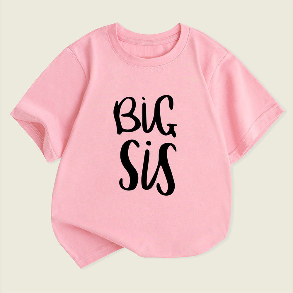Girls' short sleeved T-shirt with letter print summer new style 092