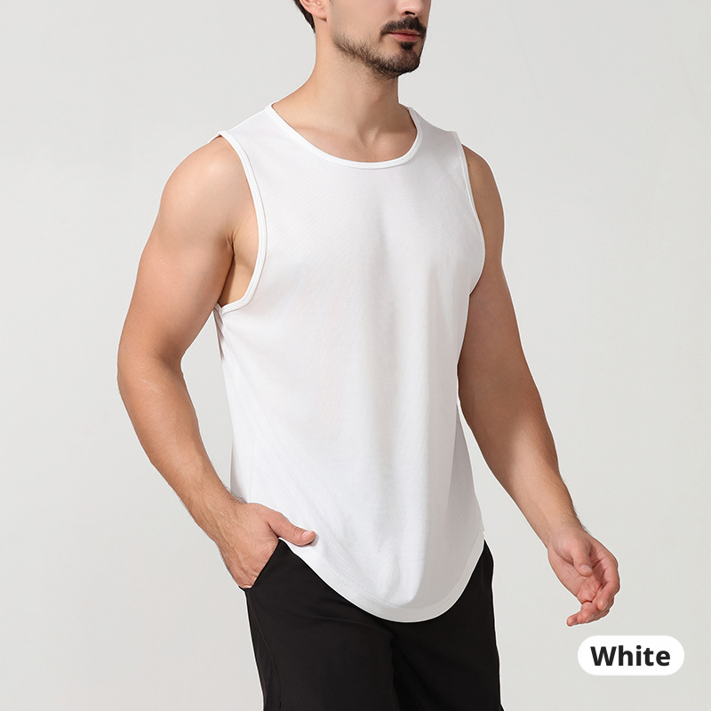 Quick drying vest men's summer plus size fitness vest running top basketball training loose sports vest 438