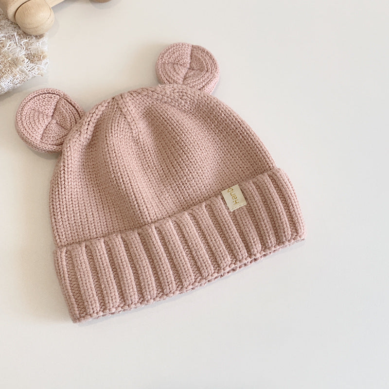 Solid Color Round-Eared Children's Knit Hat 077