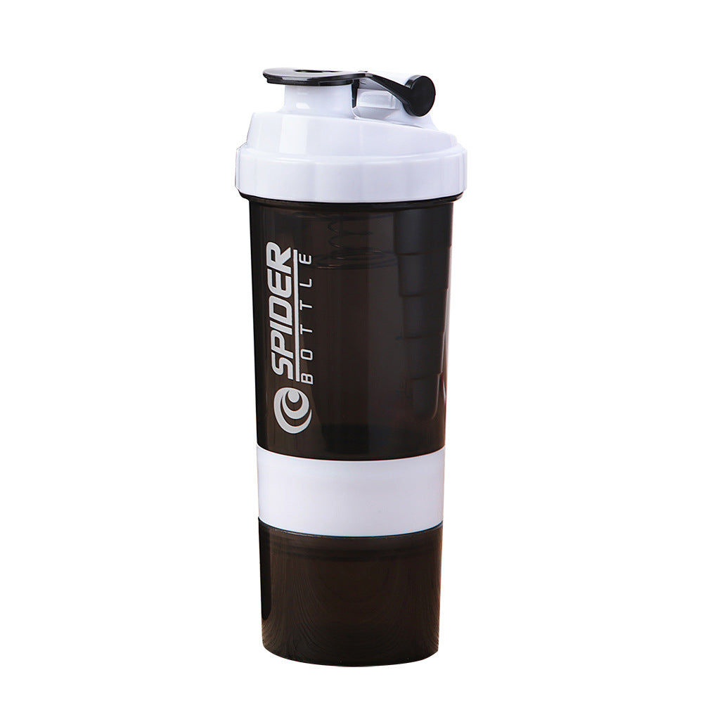 500ML Three layer Creative Protein Powder Shake Cup Portable Handheld Fitness Sports Shake Cup Spring Spider Cup 439