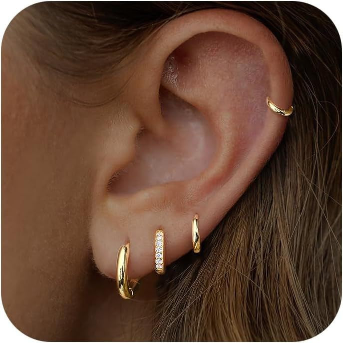Inlaid zircon copper ear buckle creative temperament zirconia twist buckle earring set 3-piece set 277