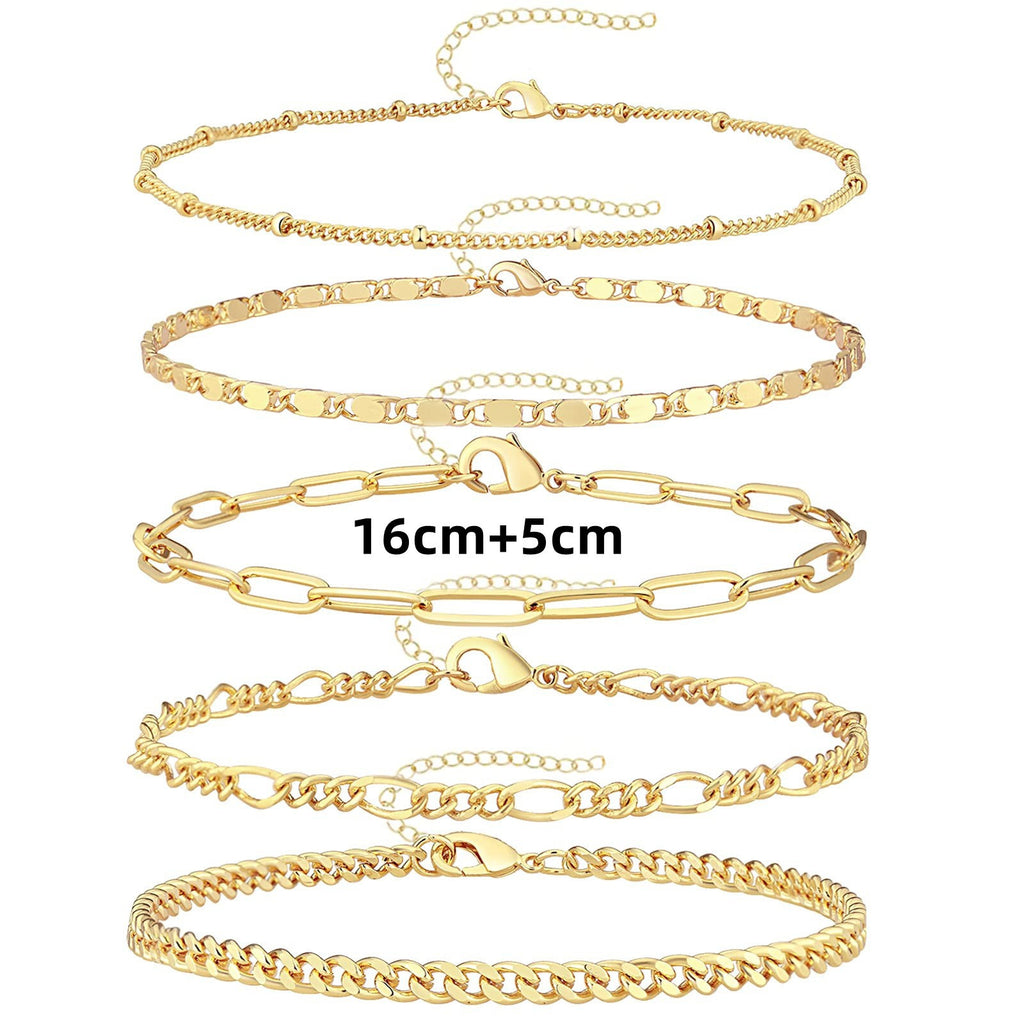 Fashionable explosive exquisite metal set bracelet 5-piece set 280