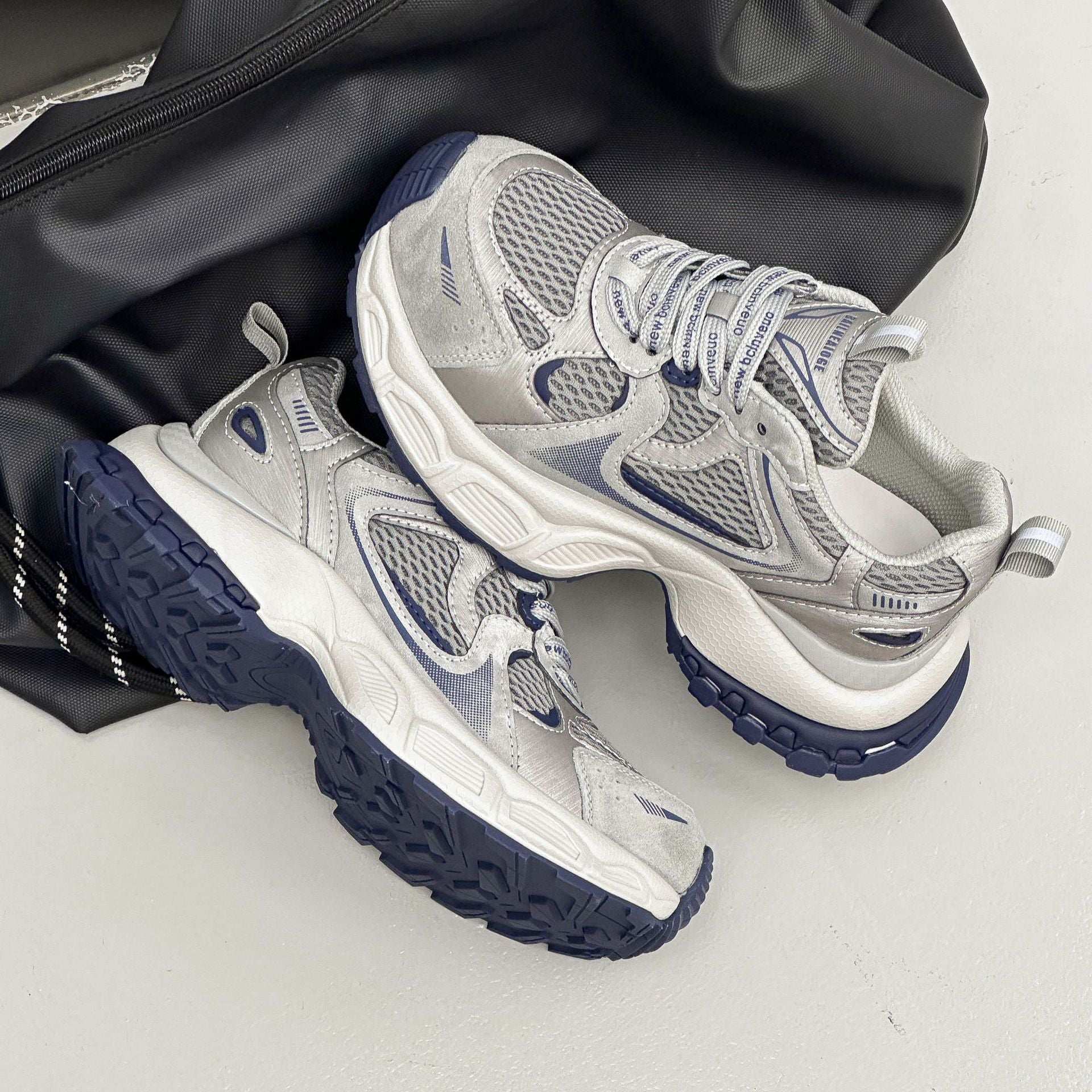 Genuine leather dad shoes with thick soles and internet famous sports and leisure shoes 122