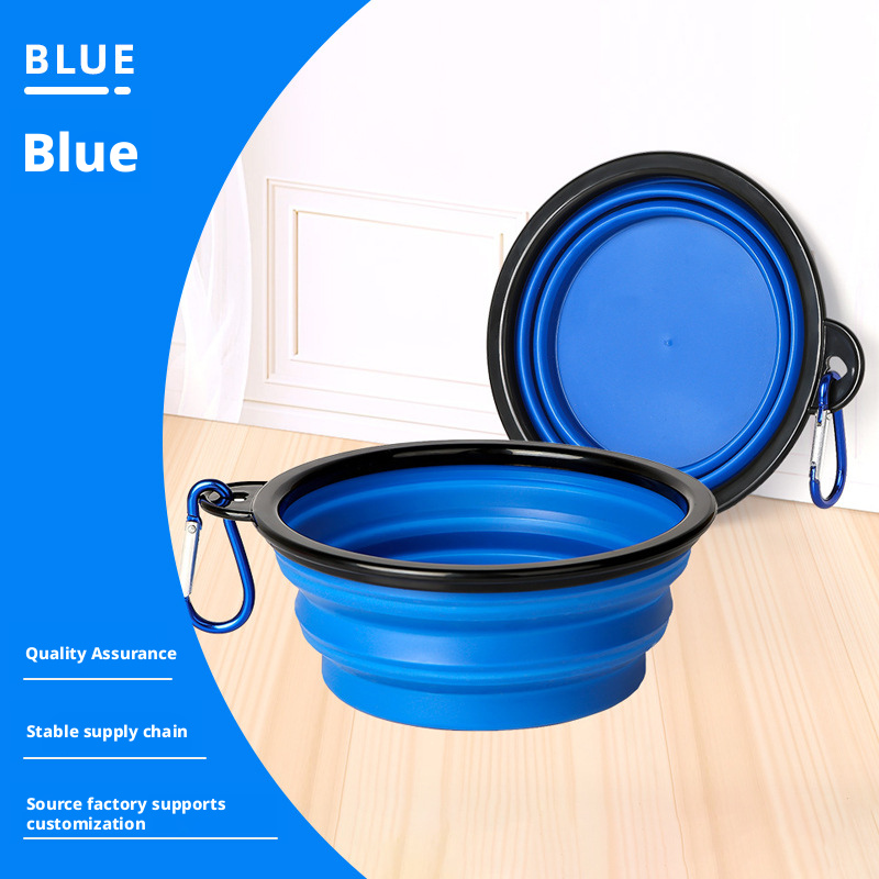 Pet Folding Bowl Pet Bowl TPE Travel Outdoor Drinking Water Portable Dog Bowl Telescopic Bowl 343