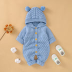 Autumn children's three-dimensional woolen ball hooded knitted jacket 078