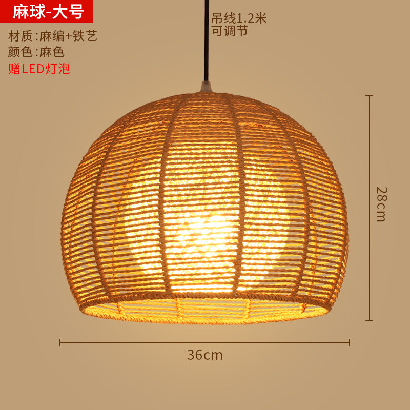 Bamboo woven lanterns and pendant lights, new Chinese style, bamboo art lights for restaurants and shops, commercial use 599