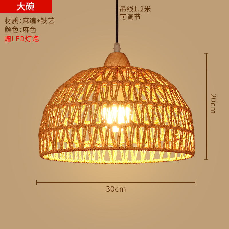 Bamboo woven lanterns and pendant lights, new Chinese style, bamboo art lights for restaurants and shops, commercial use 599