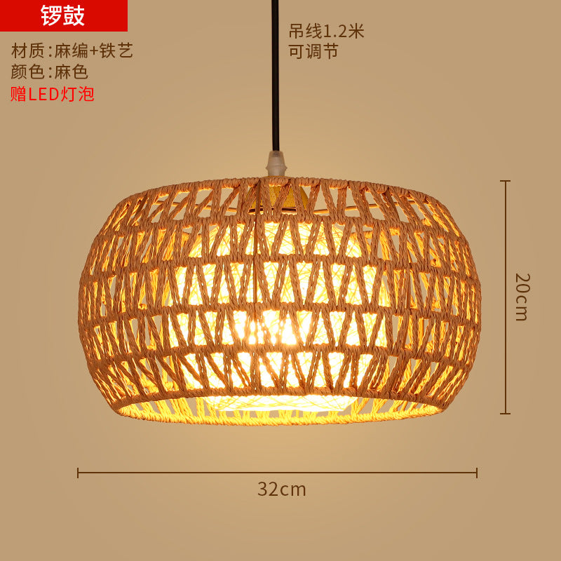 Bamboo woven lanterns and pendant lights, new Chinese style, bamboo art lights for restaurants and shops, commercial use 599