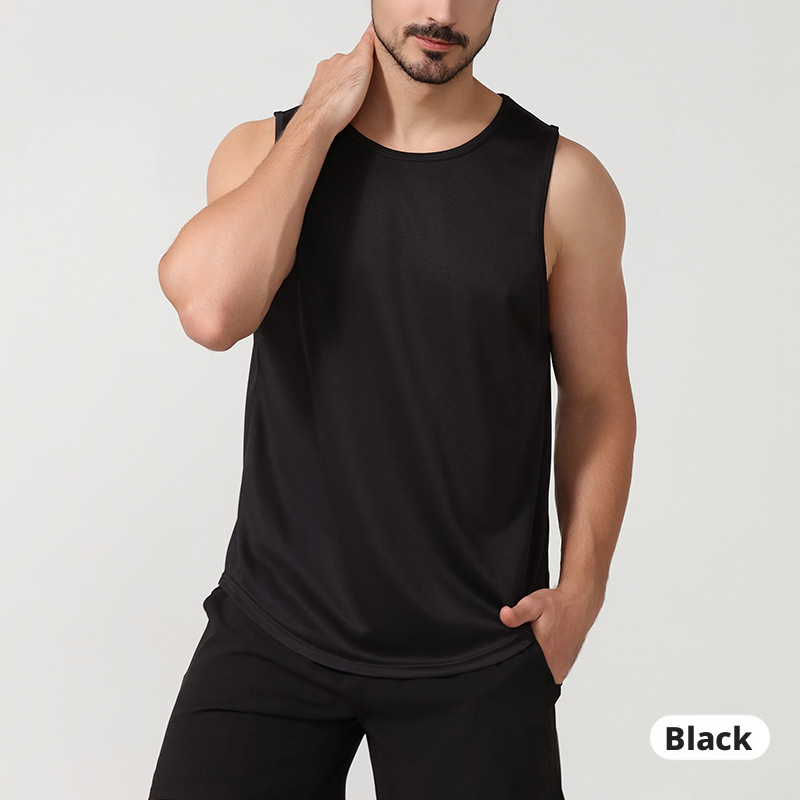 Quick drying vest men's summer plus size fitness vest running top basketball training loose sports vest 438