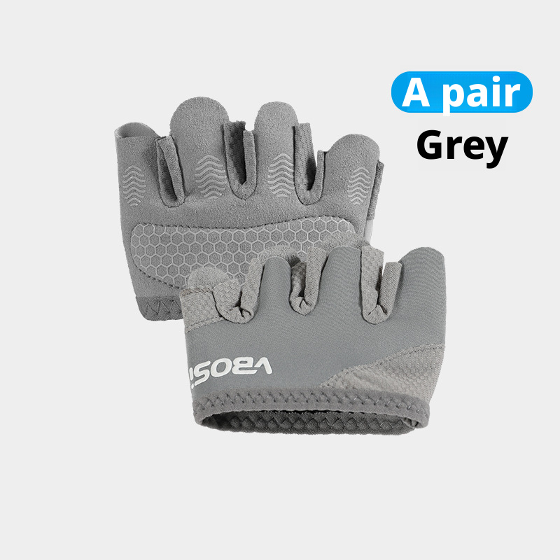 Four finger gloves for women and men, anti cocoon Pilates air yoga, anti slip and breathable half finger gloves 424