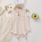 Baby jumpsuit summer thin cotton gauze for male and female babies 073
