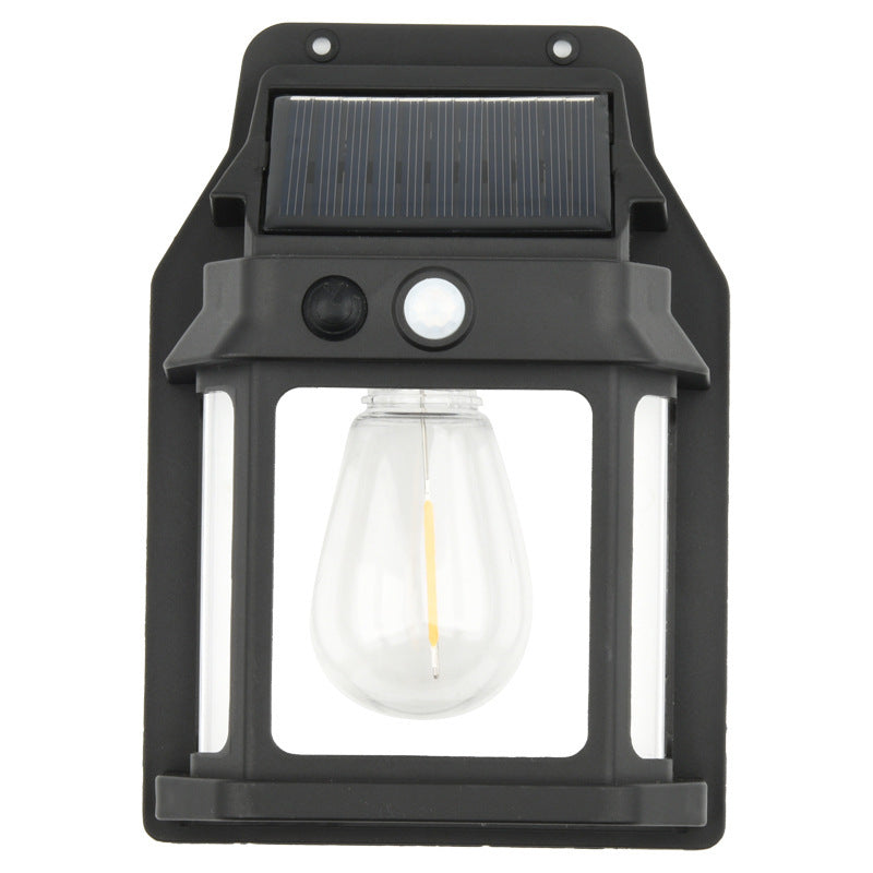 Solar tungsten filament lamp outdoor human body sensing courtyard wall lamp 039