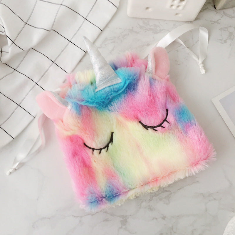Gradient unicorn plush girl headband, blackout sleep mask 203