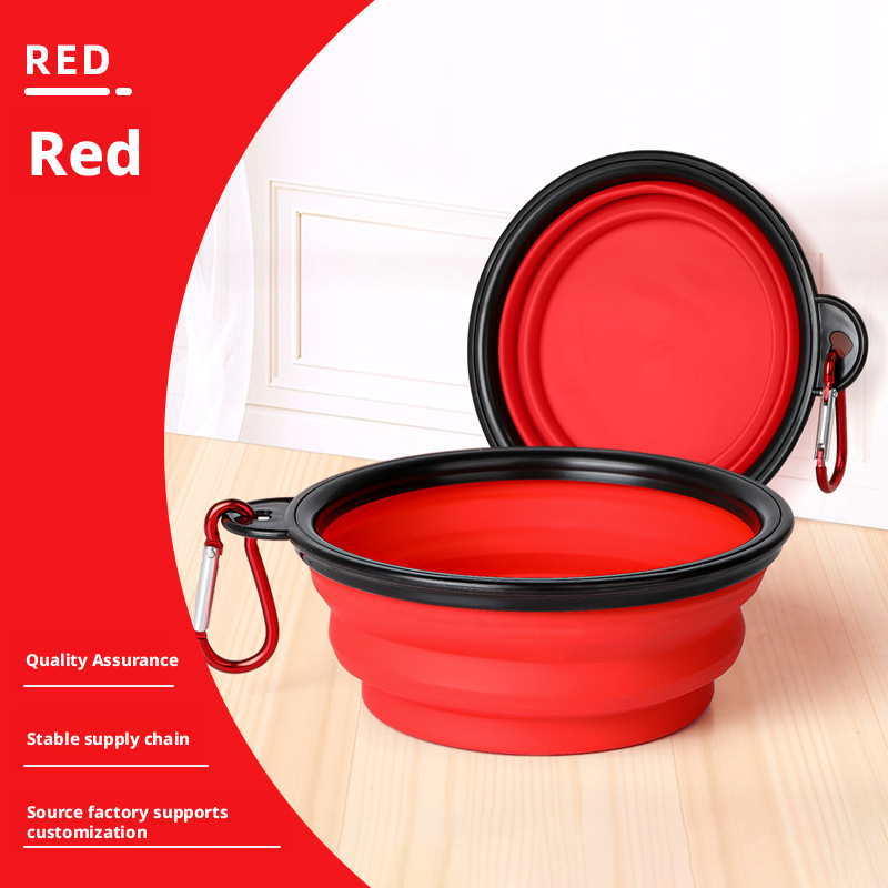 Pet Folding Bowl Pet Bowl TPE Travel Outdoor Drinking Water Portable Dog Bowl Telescopic Bowl 343