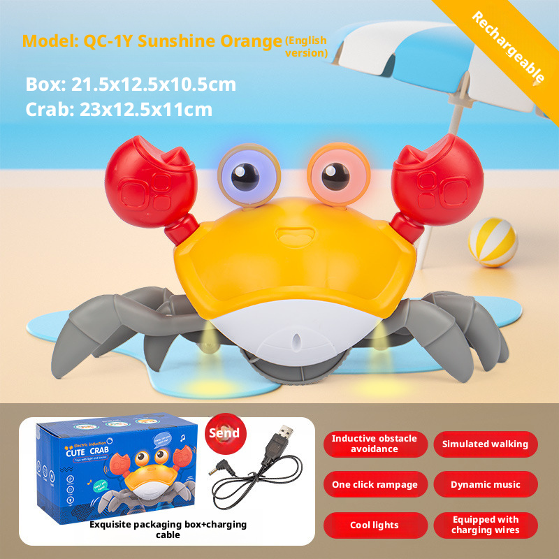 Children's electric sensing crab toy, babies can crawl and walk 189