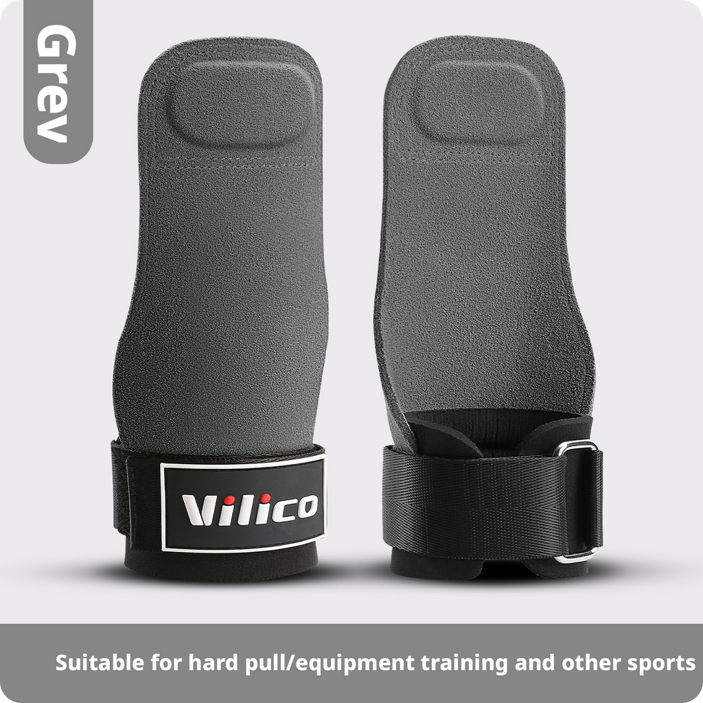 Sports, fitness, anti slip, palm protection, anti cocoon, pull up, male weightlifting, hard pull cowhide, four finger palm protection 407