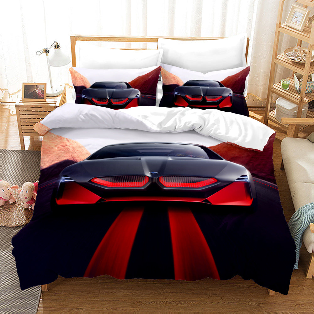 3D Sports Car Cross-Border Home Textiles Three-Piece Bedding Set Four-Piece Bedding Set 242