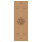 Widened and thickened natural rubber gymnastics mat with printed body position lines 016