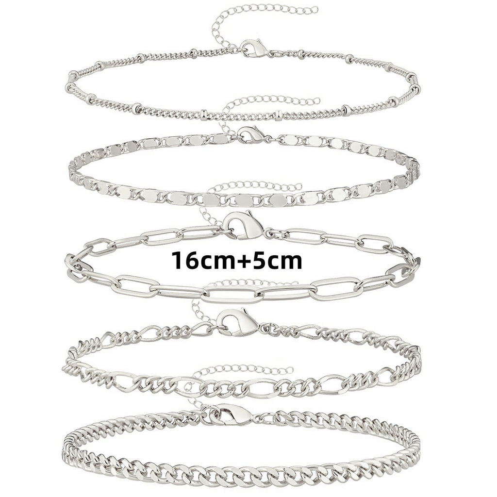 Fashionable explosive exquisite metal set bracelet 5-piece set 280